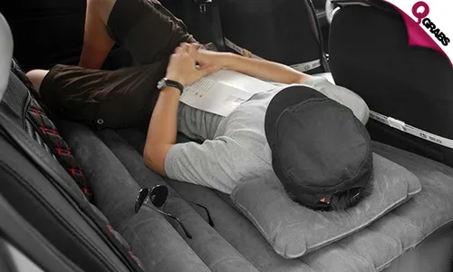 Inflatable Car Air Bed with Two Pillows!